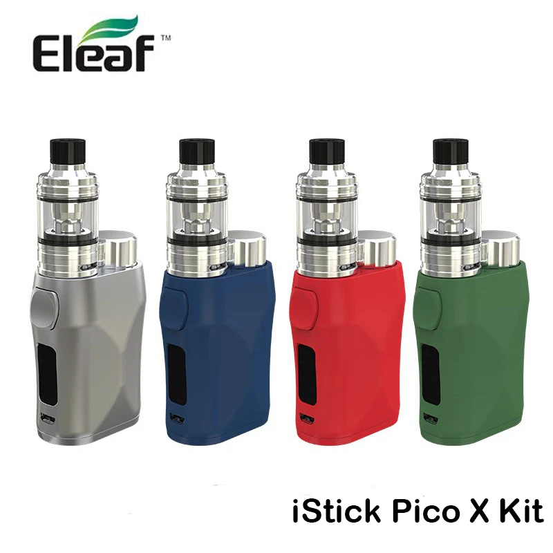 Оригинальный Eleaf iStick Pico X Kit 75 Вт Box MOD VW Vape с MELO 4 баком 2 мл подходит EC M испаритель