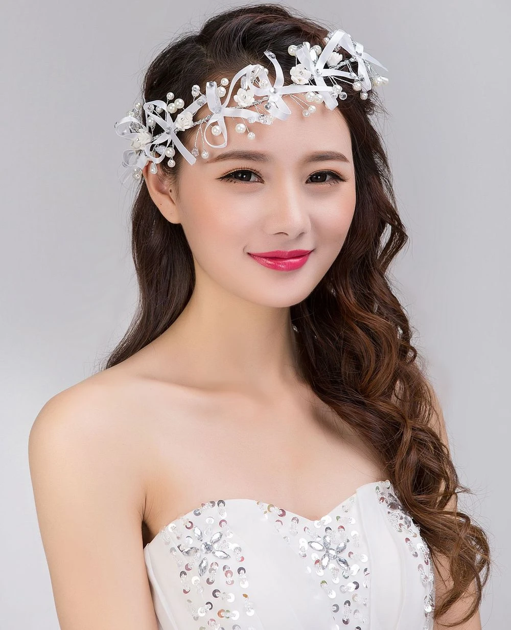 韓国手作り リボン フラワー ヘッド フラワー パール頭飾り ショート ヘア結婚式の ヘア アクセサリー結婚式額斑 Accessori Hair Tatoohair Accessories Baby Girls Aliexpress