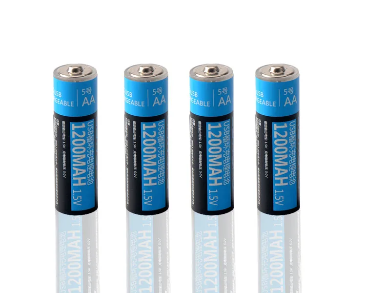 Kingsener USB Перезаряжаемые Батарея 1,5 V AA 1000 мАч литий-полимерный аккумулятор Батарея быстрой зарядки с разъемом Micro-USB кабель 2 шт./4 шт./компл - Цвет: 4PCS No. 5 AA