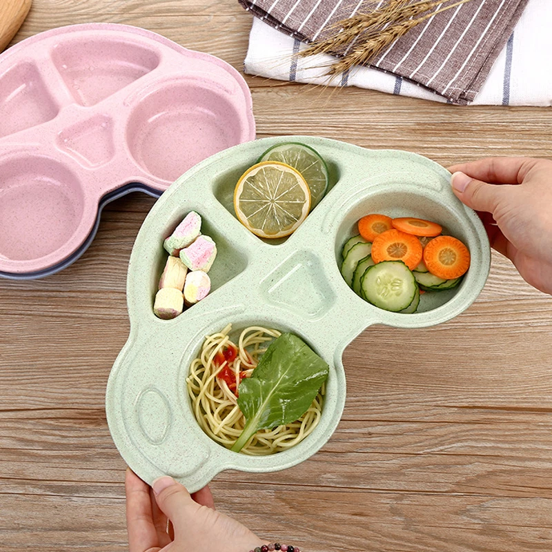 Baby Solid Feeding Kids Plate Plastic Children Divided Dinner Dish Lovely Cartoon Car Style Baby Food 4 Section Table Tray Baby Solid Feeding Kids Plate Plastic Children Divided Dinner Dish Lovely Cartoon Car Style Baby Food 4 Section Table Tray