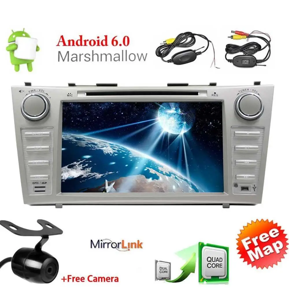 Android 6.0 Car DVD Player for TOYOTA CAMRY Double Din Car Stereo GPS 7