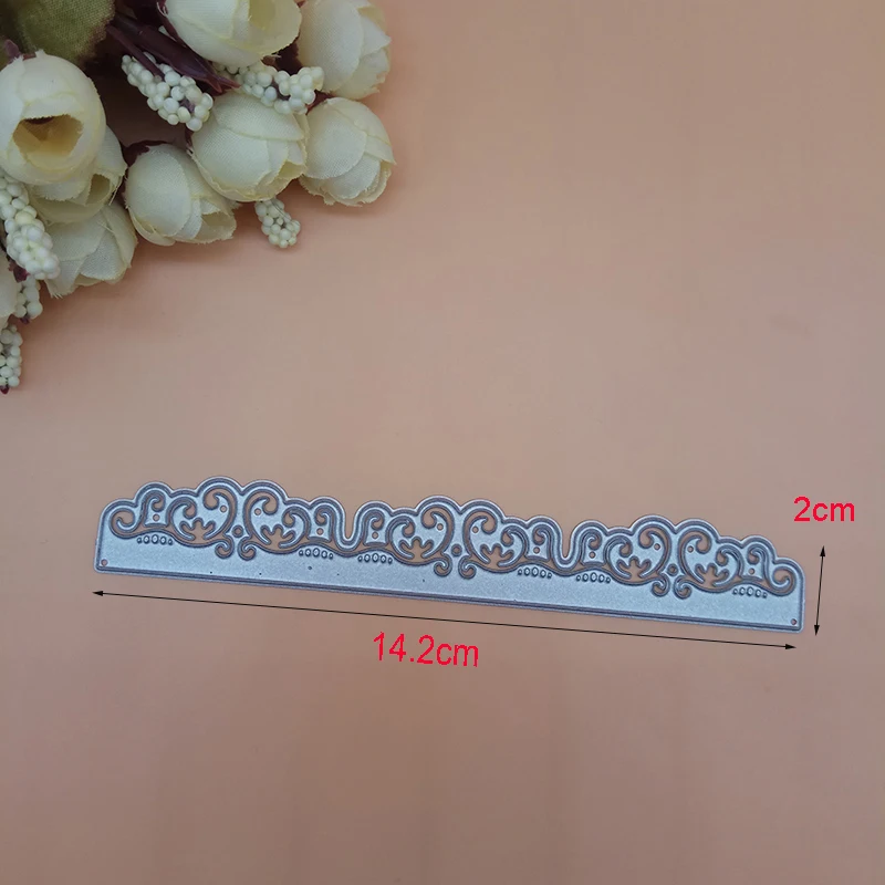 

Vintage Flower Border Borderline Edge Lace Cutting Dies Scrapbooking Dies Embossing Stamps and die for Card Making DIY