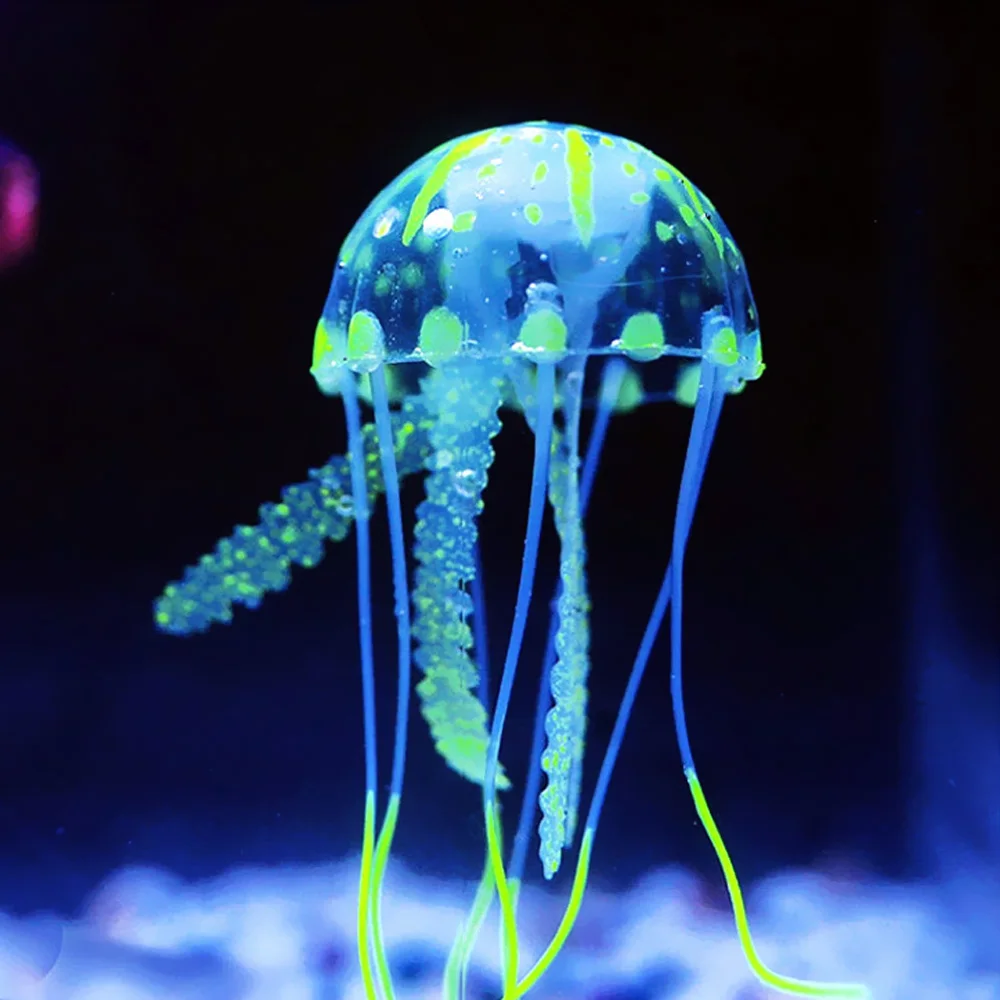 NICEYARD 1 шт. аквариум, декоративный орнамент, силиконовая имитация медузы, светящиеся Искусственные Яркие медузы, украшение для аквариума