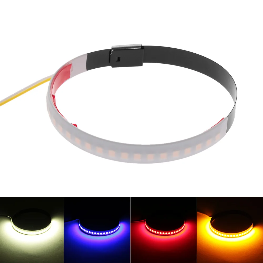 

1Pcs LED Motorcycle Fork Light Two Modes SMD Turn Signal Light Strip Red/Blue/Yellow/White Color