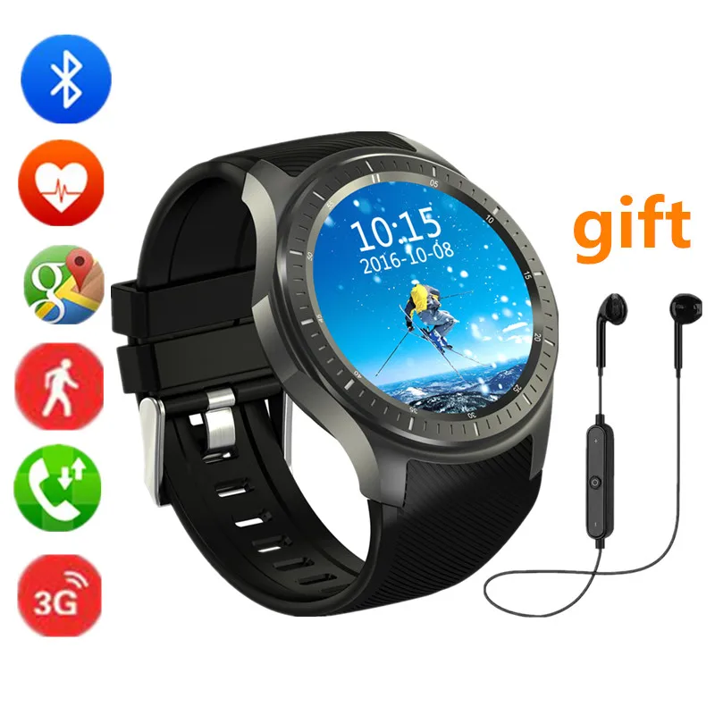 

DM368 Smart watch 1.39 inch Android 5.1 3G MTK6580 1.3GHz Quad Core 8GB GPS Pedometer Heart Rate Monitor watch phone