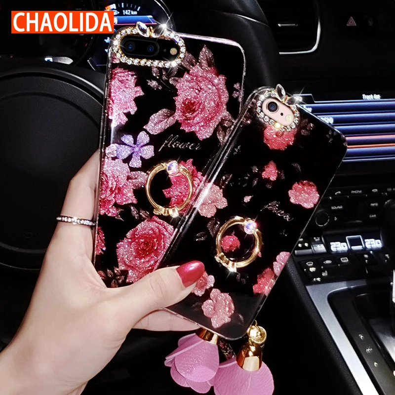 CHAOLIDA Fancy TPU Cell Phone Luxury Case for Iphone X 6 6s 7 8 Plus Finger Ring Handphone Cover CHAOLIDA Fancy TPU Cell Phone Luxury Case for Iphone X 6 6s 7 8 Plus Finger Ring Handphone Cover