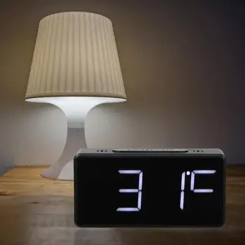 

LED Digital Alarm Clock with USB Port Snooze Table Clock Electronic Clock