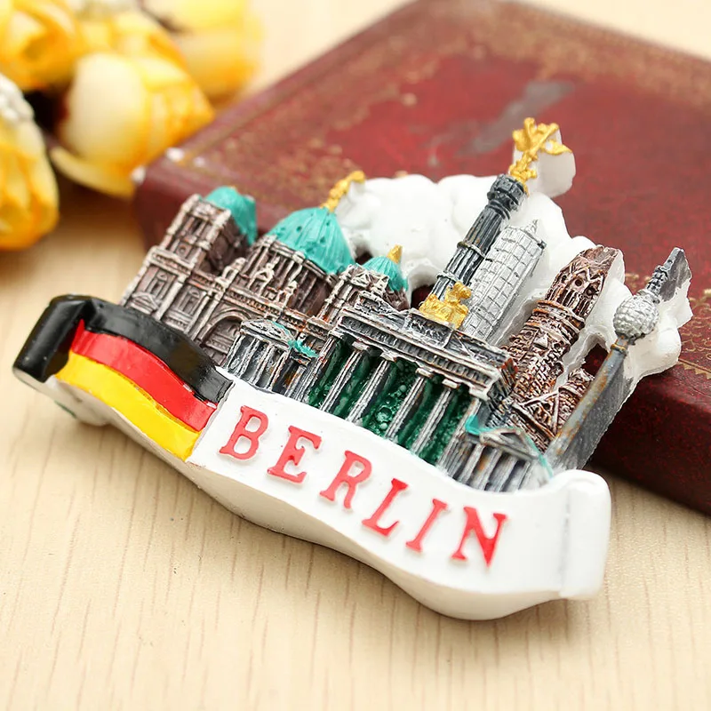 Berlin The Wall Germany Fridge Magnet Travel Souvenirs Handmade 3D Resin Refrigerator Magnetic Stickers Home Decoration