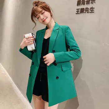 

Spring Blazer Women Elegant Long Sleeve Slim Suit Casual Blazer Femme Plus Size Jacket Office Ladies Blazer Women Clothes Q1312