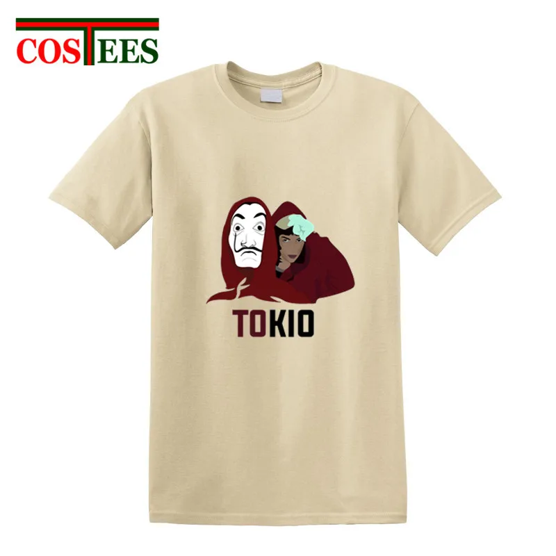 

La Casa De Papel Tokio T shirt men Money Heist TV Show Brand Bella Ciao Men's T-Shirts Cotton Short Sleeve House of Paper Tshirt