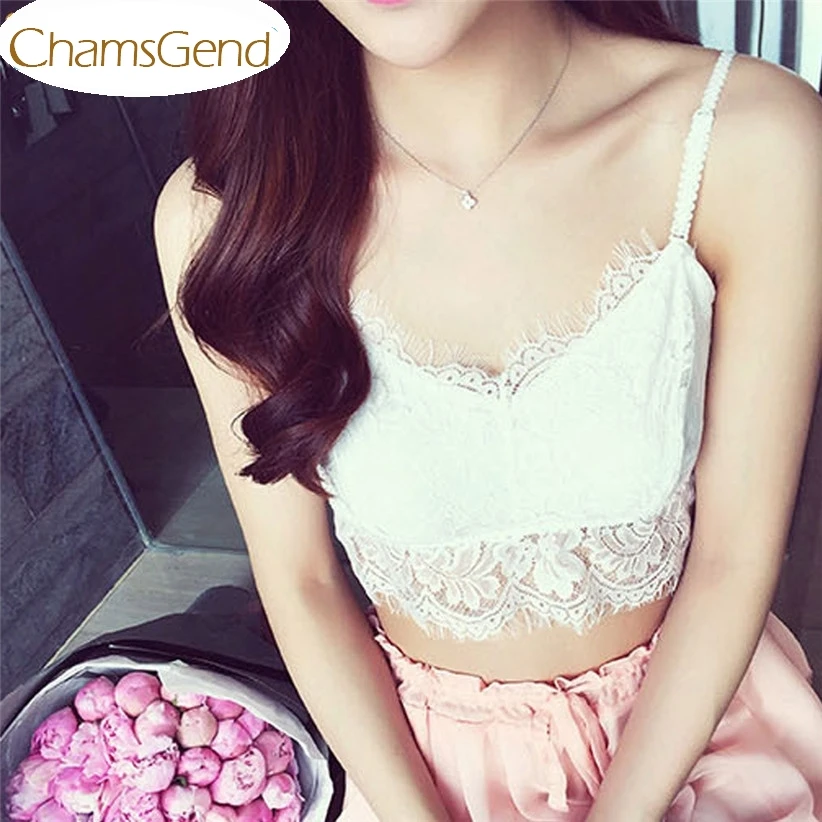 Chamsgend Newly Design Women Translucent Underwear Sheer Lace Strap Lingerie Tops Camisole 170308 Drop Shipping Chamsgend Newly Design Women Translucent Underwear Sheer Lace Strap Lingerie Tops Camisole 170308 Drop Shipping