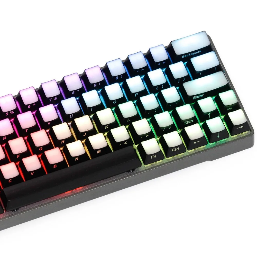 Передняя/боковая печатная Просвечивающая подсветка Keycap для GK64 механическая клавиатура