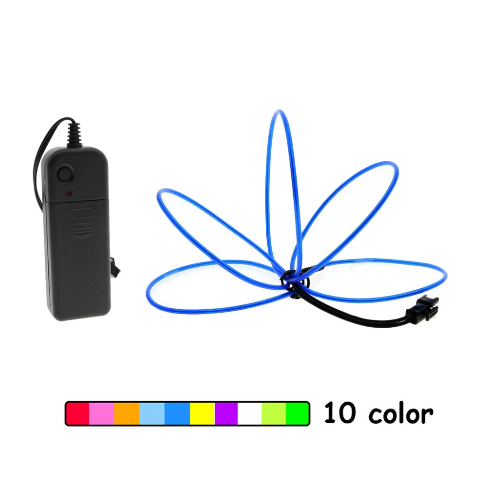 

Neon Lights Dance Party Decor Light Neon LED lamp Flexible 1m/2m/3m/5m EL Wire Rope Tube Waterproof LED Strip With Controller