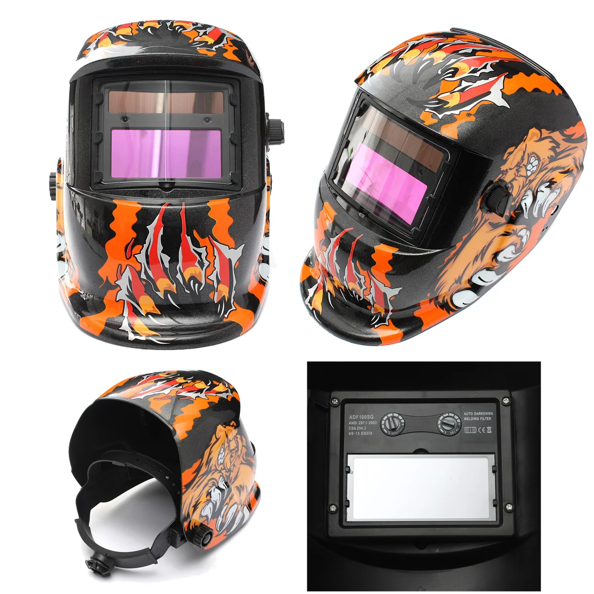 

Brand New Solar Powered Auto Darkening Welding Helmet Mask Welders Arc Tig Mig Grinding Helmets Mask For ARC/TIG/MIG Welding