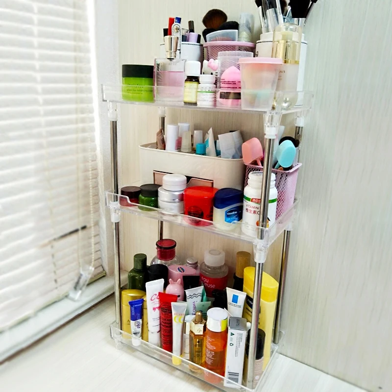 2/3 Layers Bathroom Organizer Makeup Rack Acrylic Bathroom Storage