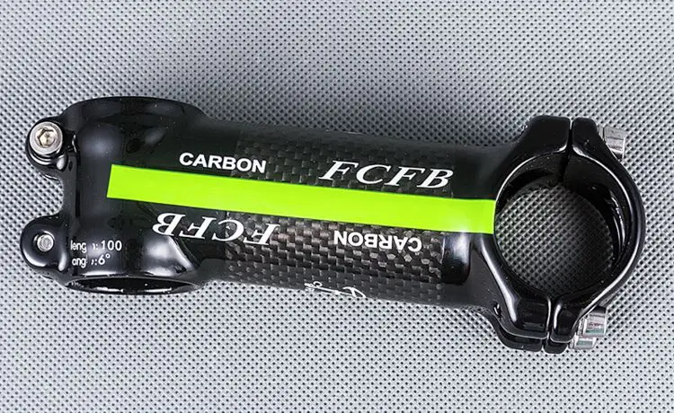 FCFB зеленый 3 к отделка Глянцевая углеродное волокно MTB комплект рулей для велосипеда плоский/стояк вынос руля стойка сидения