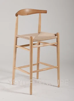 

Minimalist Modern Design Solid Ash Wooden High Bar Chair Bar Stool Bar Furniture Living Room Furniture Nice Design Counter Stool
