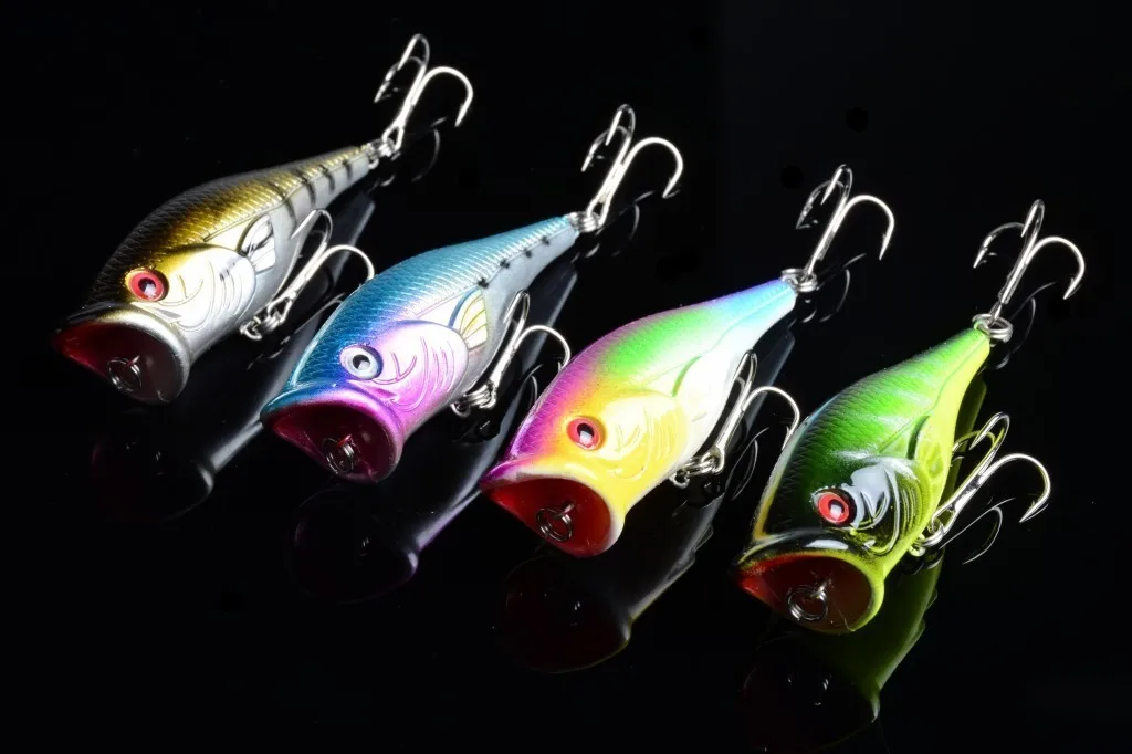 

1Pcs 6.5cm/10g Topwater Wobbler Popper Sea Fish Fishing Bait Lifelike Artificial Hard Lures Crankbait 6# High Carbon Steel Hook