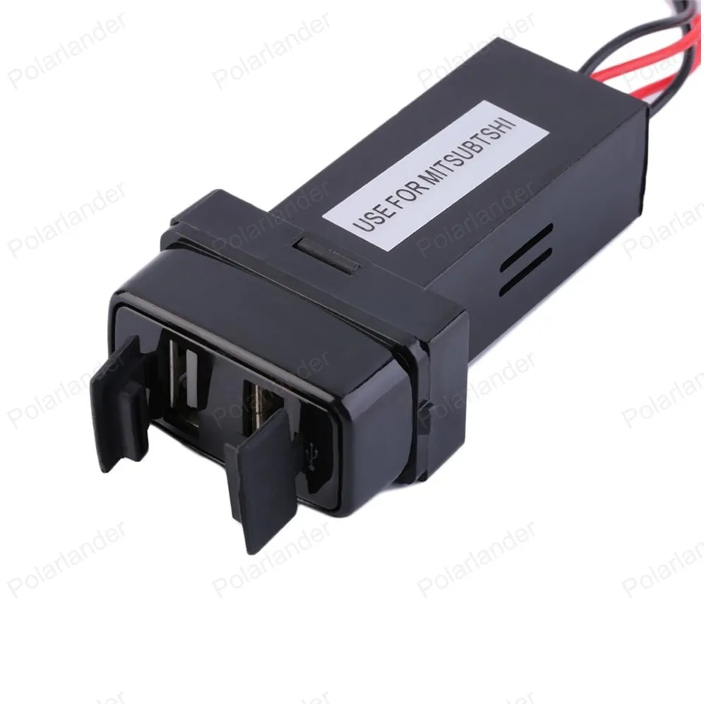 

for Mitsubishi New Dashboard Mount Fast 5V Dual USB Ports socket adapter Car cell phone Charger