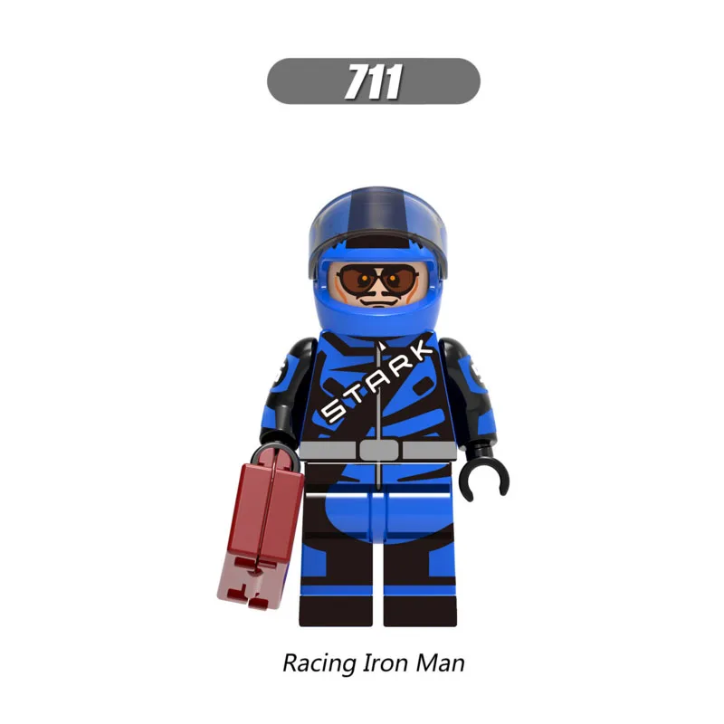 

Single Sale Super Heroes Star Wars 711 Racing Iron Man Building Blocks Figure Bricks Toys kids gifts Compatible Legoed Ninjaed
