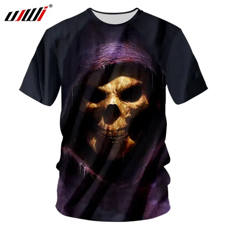 Футболка UJWI мужская с принтом Grim Reaper крутая цифровая 3d-футболка коротким рукавом