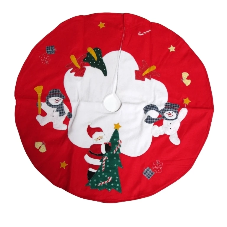 Santa Clause And Frosty Freiends Christmas Tree Skirt - 36 Xmas Tree Skirt