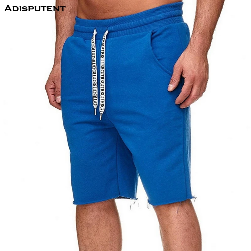 Aisputent, летние мужские шорты для бодибилдинга, спортзала, бега, классические, для фитнеса, пляжа, одноцветные, для тренировки, с карманами, шорты