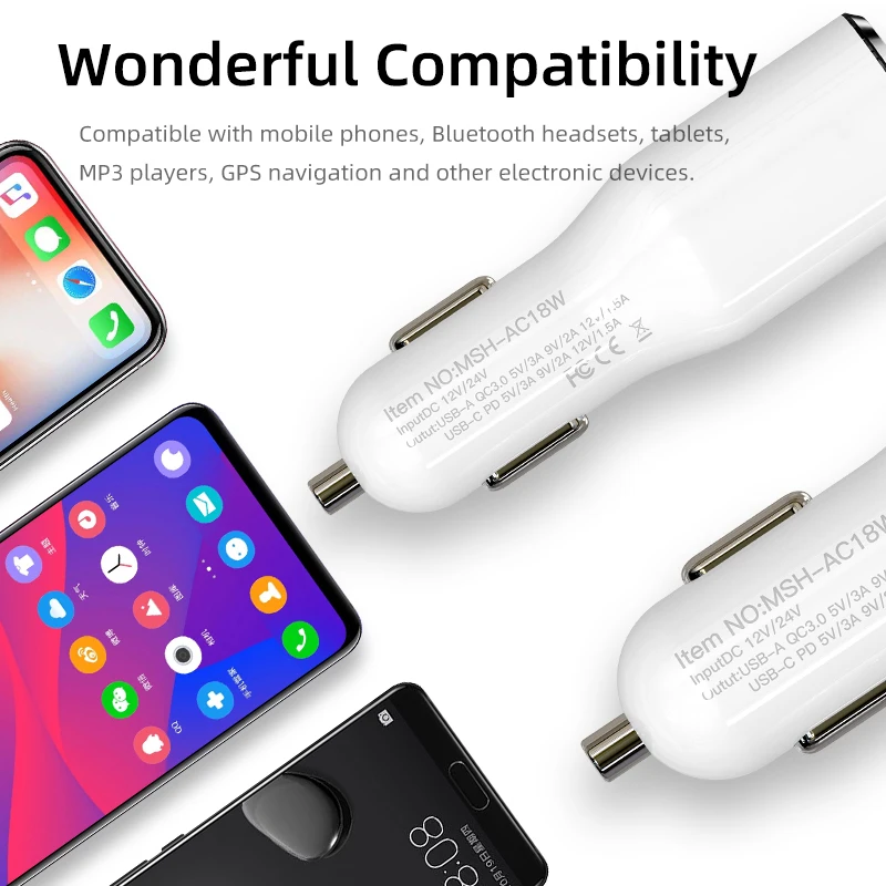 IHaitun 30 Вт USB Type C PD автомобильное зарядное устройство для Samsung S10 Quick Charge 4 0 3 QC3.0 QC4.0