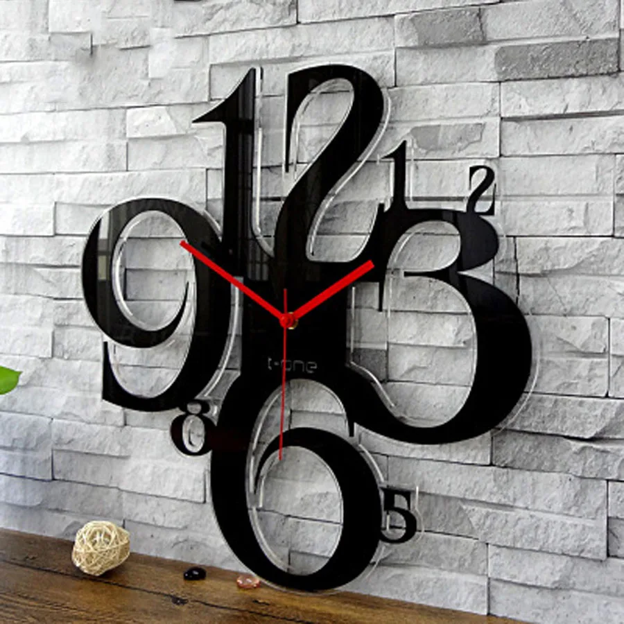 Acrylic Large Wall Clock Modern Design Living Room Decoration Acrylic