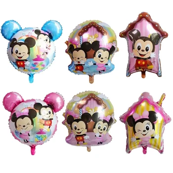 

50pcs Mickey Heads Mickey Minnie Balloon Cartoon Head Inflatable Helium Balloon Theme Birthday Party Supplies Children's Toys