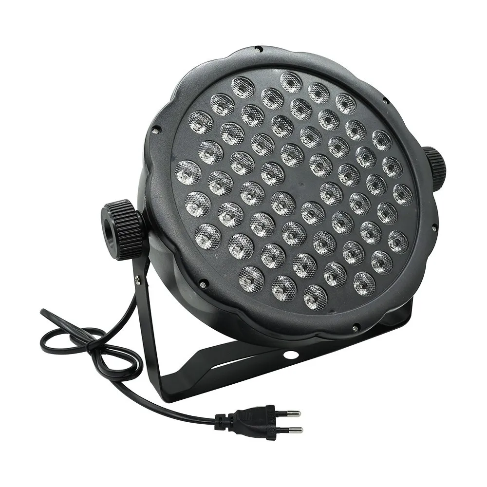 

DJ Disco Party LED KTV Stage Light 54x1.5W RGB LED DMX Stage Lighting AC110-240V 4 Control Modes Flat Par Light