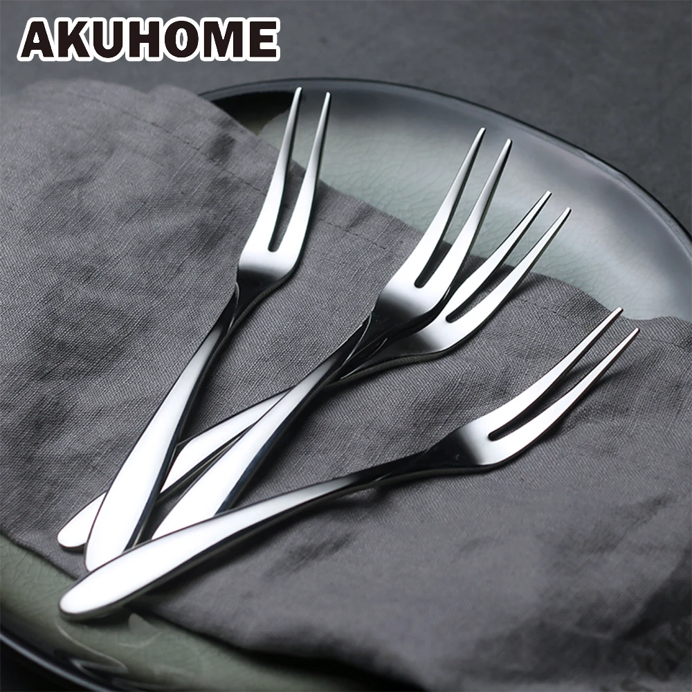 304 нержавеющая сталь фрукты вилка 2 зубья 15 см длина|stainless steel fruit fork|fruit forkfork |