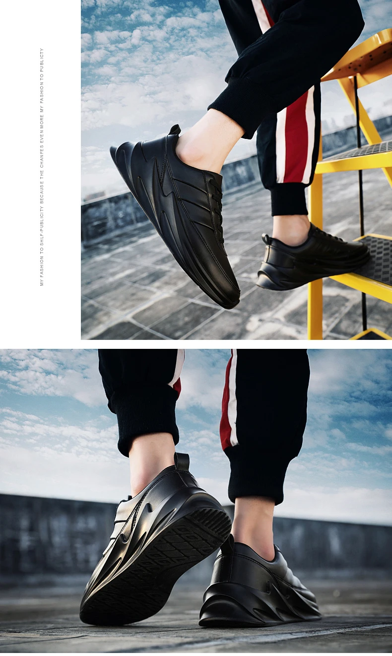 BomKinta/Новинка; разноцветные кроссовки из искусственной кожи; обувь на платформе; стильные мужские кроссовки, визуально увеличивающие рост; zapatillas hombre