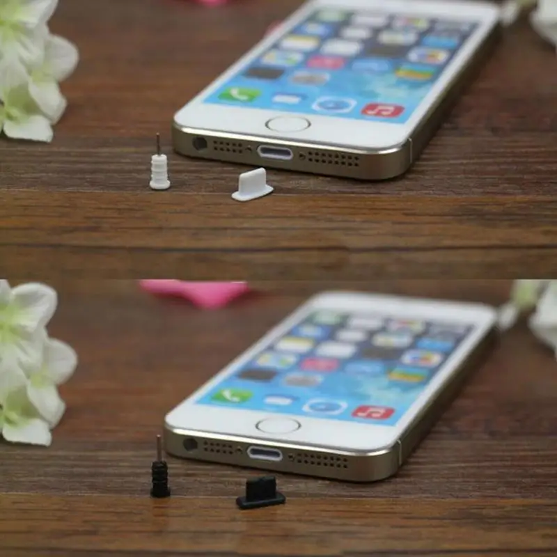 

10 Pcs Silicone Anti Dust Cap Earphone Jack Plug Stopper Charging Port Plug For iPhone 5 5S 6 6S Phone Accessories