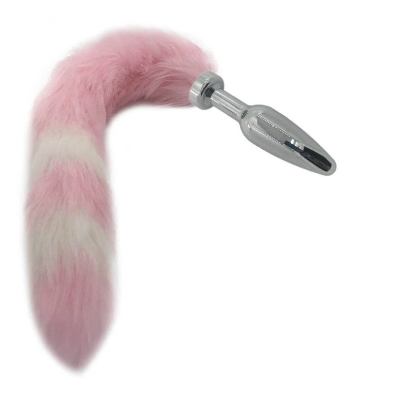 2 Style Butt Plug Metal Large Smooth Dilator Fur Anal Fox Tail Sex Toys H8-191G | Красота и здоровье