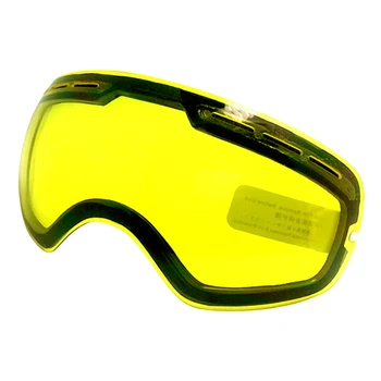 LOCLE Anti-fog UV400 gogle narciarskie soczewki okulary słabe światło odcień pogoda pochmurny rozjaśniający obiektyw dla GOG-201 S-3 (tylko obiektyw) tanie i dobre opinie CN (pochodzenie) UV400 Protection Mirror Coating MULTI 9 8CM Z poliwęglanu 17 8CM S-3L Z OCTANU Skiing Skiing Glasses Snowboard Goggles Lens