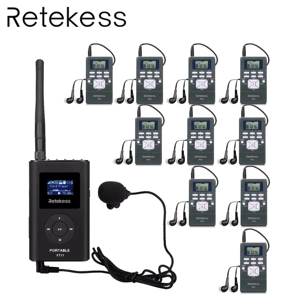 RETEKESS الصوت مرشد سياحي نظام اللاسلكية 76-108 MHz نظام الترجمة الترجمة الفورية ل مؤتمر وكالة سفر