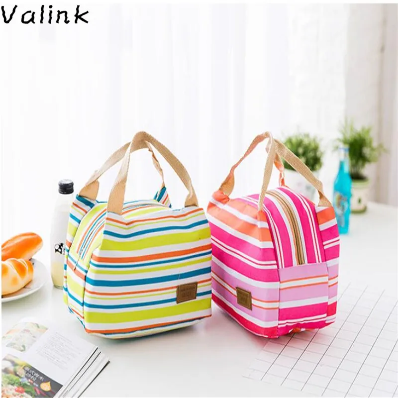 Portable font b Lunch b font font b Bag b font New Stripe Cooler font b