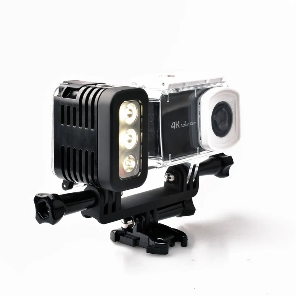  30 Meters Underwater Waterproof Diving LED Gopro LED Light Spot Lamp for GoPro Hero 5 4 3+ 3 2 SJCA