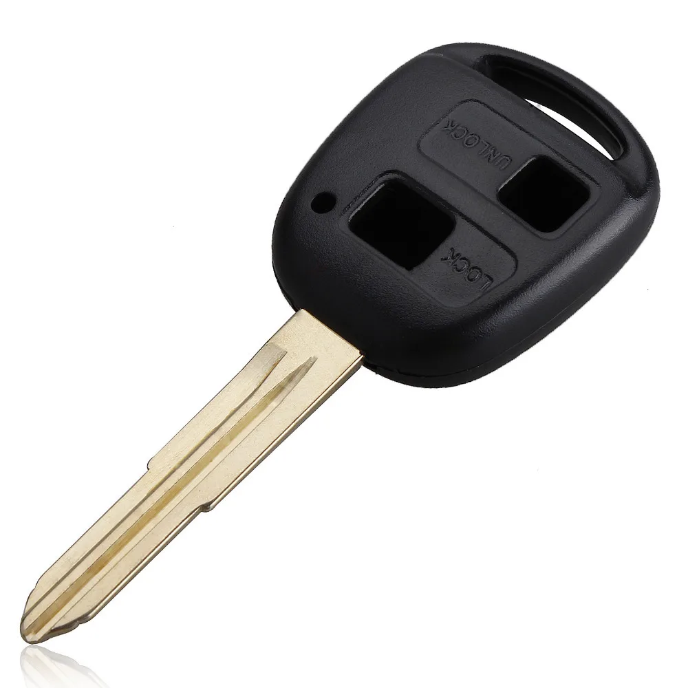 2 кнопки, необработанное лезвие дистанционный ключ для автомобиля с наклейка на машину чехла для ключ toyotа чехол с Toy41 лезвие РЕМОНТ оболочки крышки