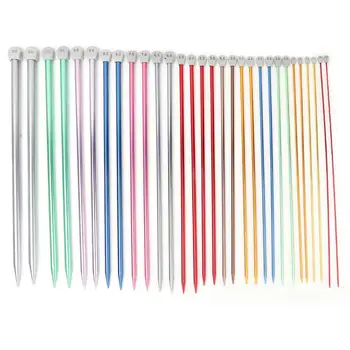 

15Pcs/Set 35cm Knitting Needles Colorful Oxidized Long Sweater Yarn Weaving Needle DIY Hand Knitting Tool Bar Needle Set