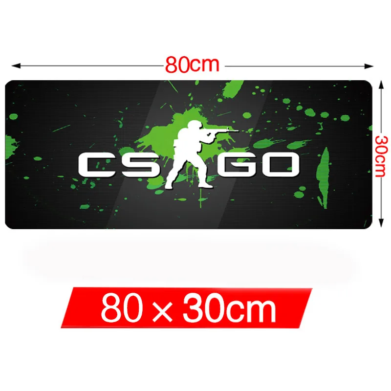 

800x300x3mm Grande CS GO Game Rubber Mouse Pad Computer Mouse Mat Lock Edge Laptop PC Keyboard Desk Mouse Pad Anti-slip Muismat