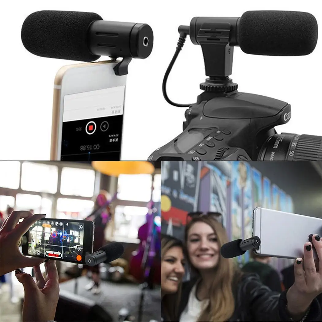 Mic 06 микрофон для записи видео интервью мобильного камеры 32g Черный|Микрофоны| |