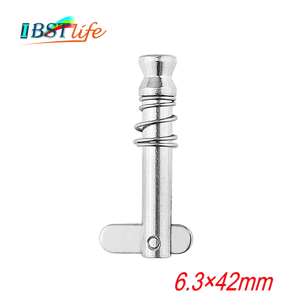 

6.3*42mm Stainless Steel 316 Marine Grade 1/4 inch Quick Release Pin for Boat Bimini Top Deck Hinge Marine hardware