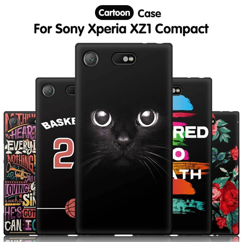 JURCHEN чехол для телефона для sony Xperia XZ1 Compact Cover G8841 G8842 Мягкий ТПУ силиконовый чехол с рисунком для sony Xperia XZ1 Compact чехол