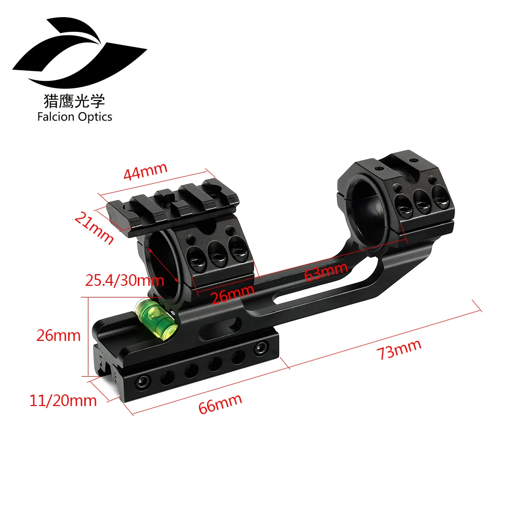 

11mm 3/8" Dovetail 20mm Picatinny Weaver Dual with Spirit Bubble Level Ring Offset Optical Sight Scope Mount