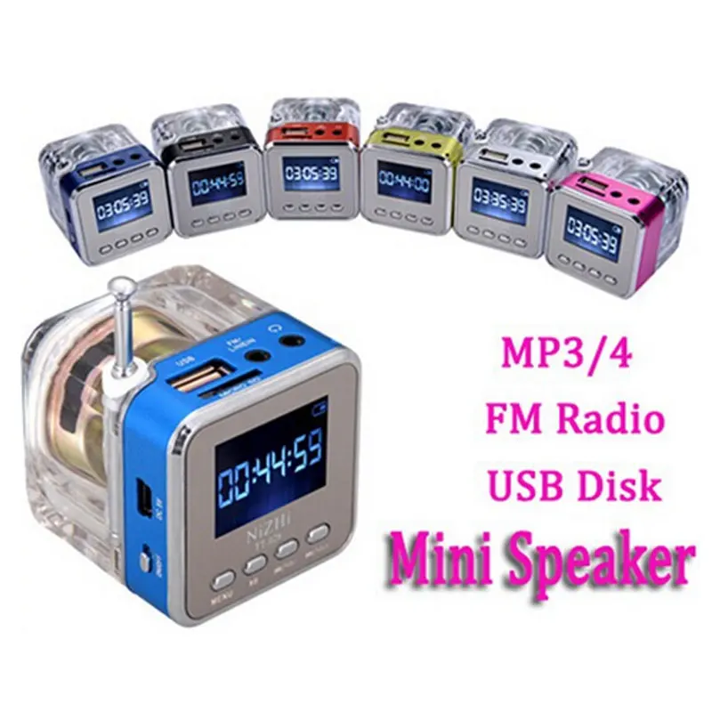

Digital FM Radio Portable Mini Speaker Micro SD/TF USB Disk MP3 Radio LCD Display Internet Radio With Speaker Support SD/TF Card