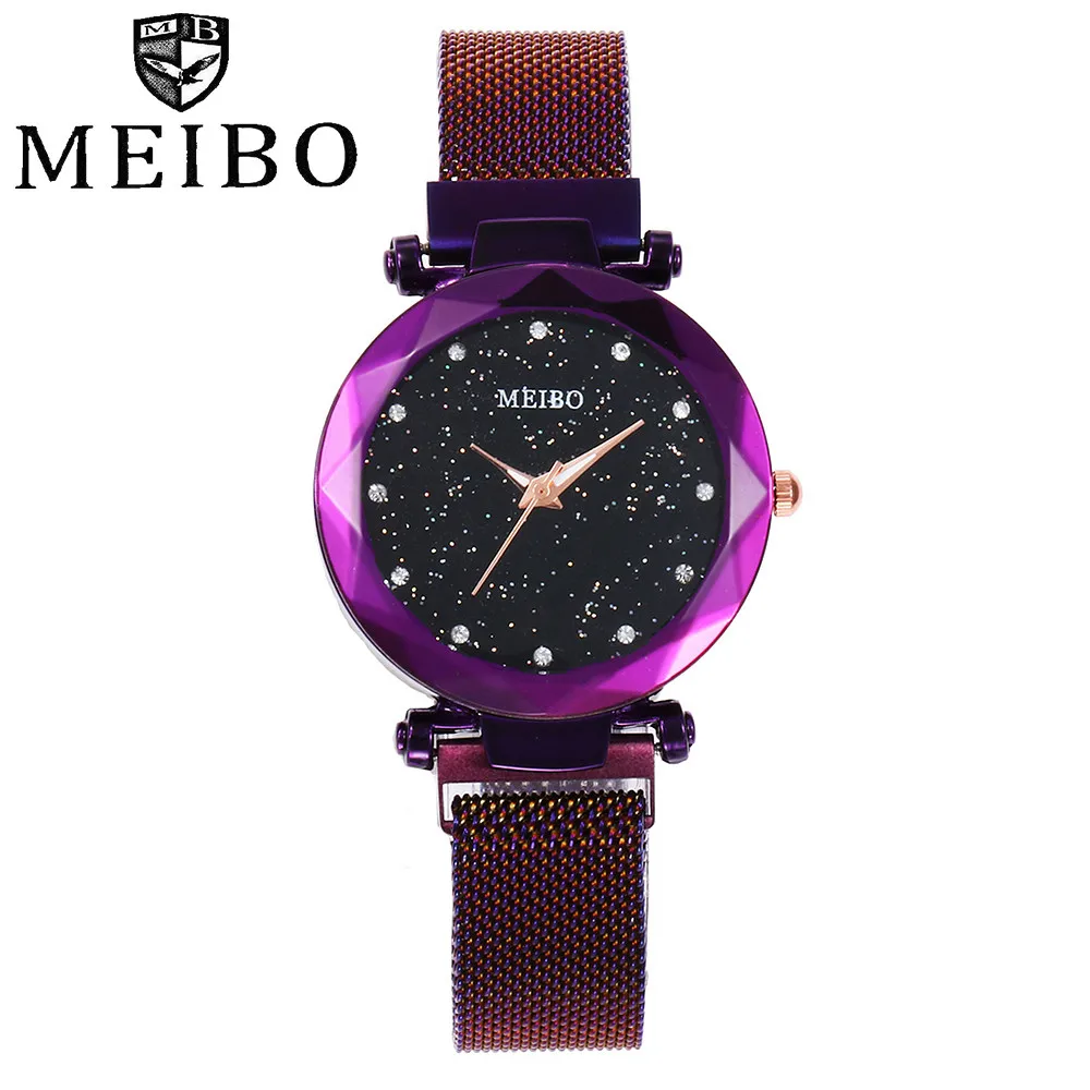 

MEIBO Fashion Crystal Luxury Brand Women watches 2018 Rose Gold ladies wrist watch quartz dress wristwatch montre femme reloj