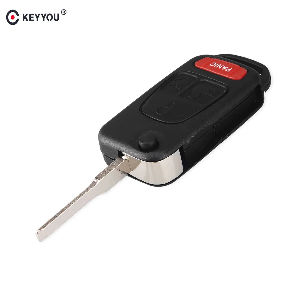KEYYOU 2 + 1 кнопки автомобиля дистанционного складной Флип ключ оболочки чехол для