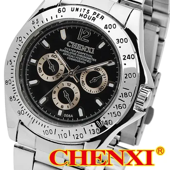 

Chenxi Fashion Men's Bracelet Watches Full Stainless Steel Waterproof Dress Quartz Wristwatch Xfcs Geneva Man Watch Montre Femme